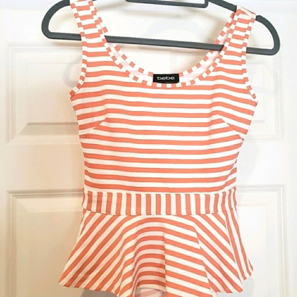 NWOT Bebe Peplum Tank Top